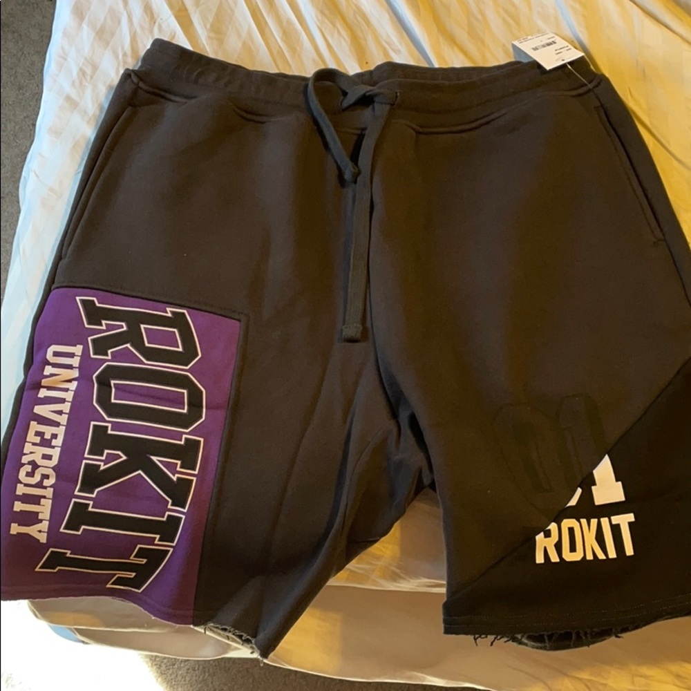 ROKIT Truant Logo Drawstring Sweat-shorts